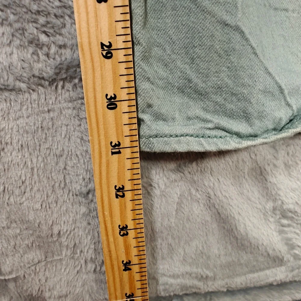 Levi 501 Jeans Mens 32x34 Green White Oak Cone Denim Button Fly Straight Leg